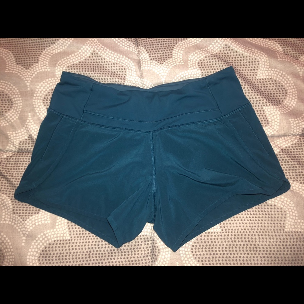 Blue Lululemon Speed Up Shorts